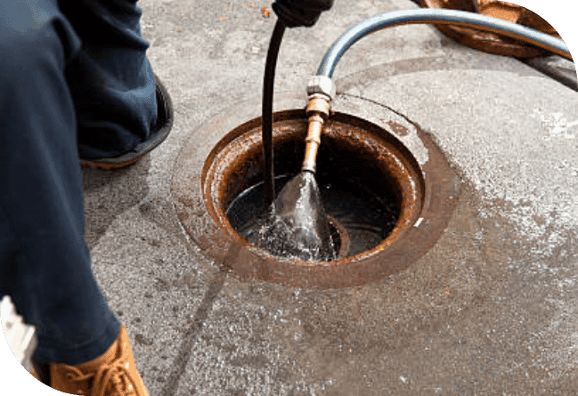 Blocked drain clearing service